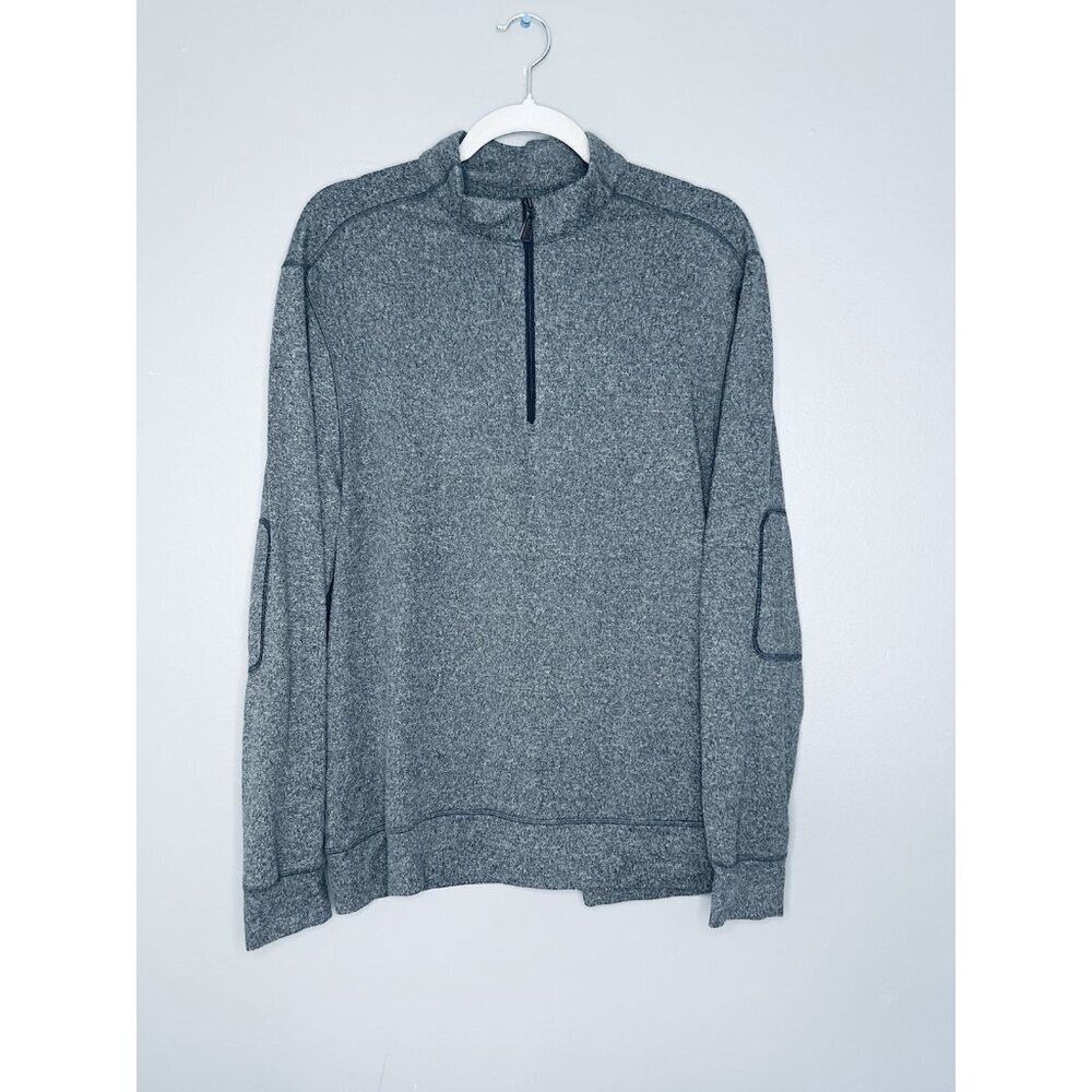 GREG NORMAN Lightweight Pullover Sweater Men's L 1/4 Zip Soft Heather Blue Golf